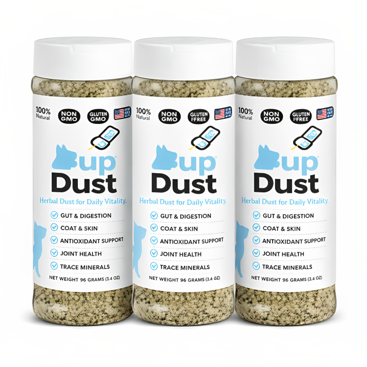 3x Pup Dust – Herbal Food Topper for Daily Vitality (Dogs Only)