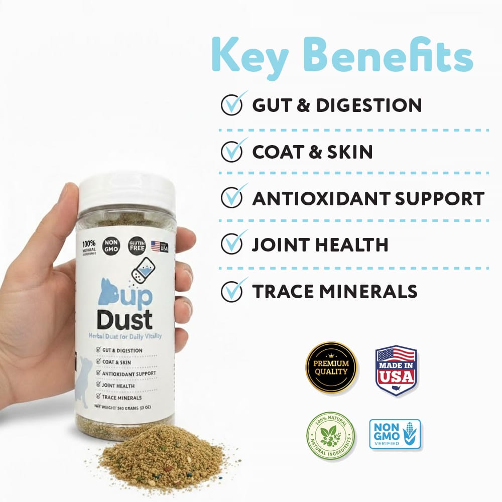 1x Pup Dust – Herbal Food Topper for Daily Vitality (Dogs Only)